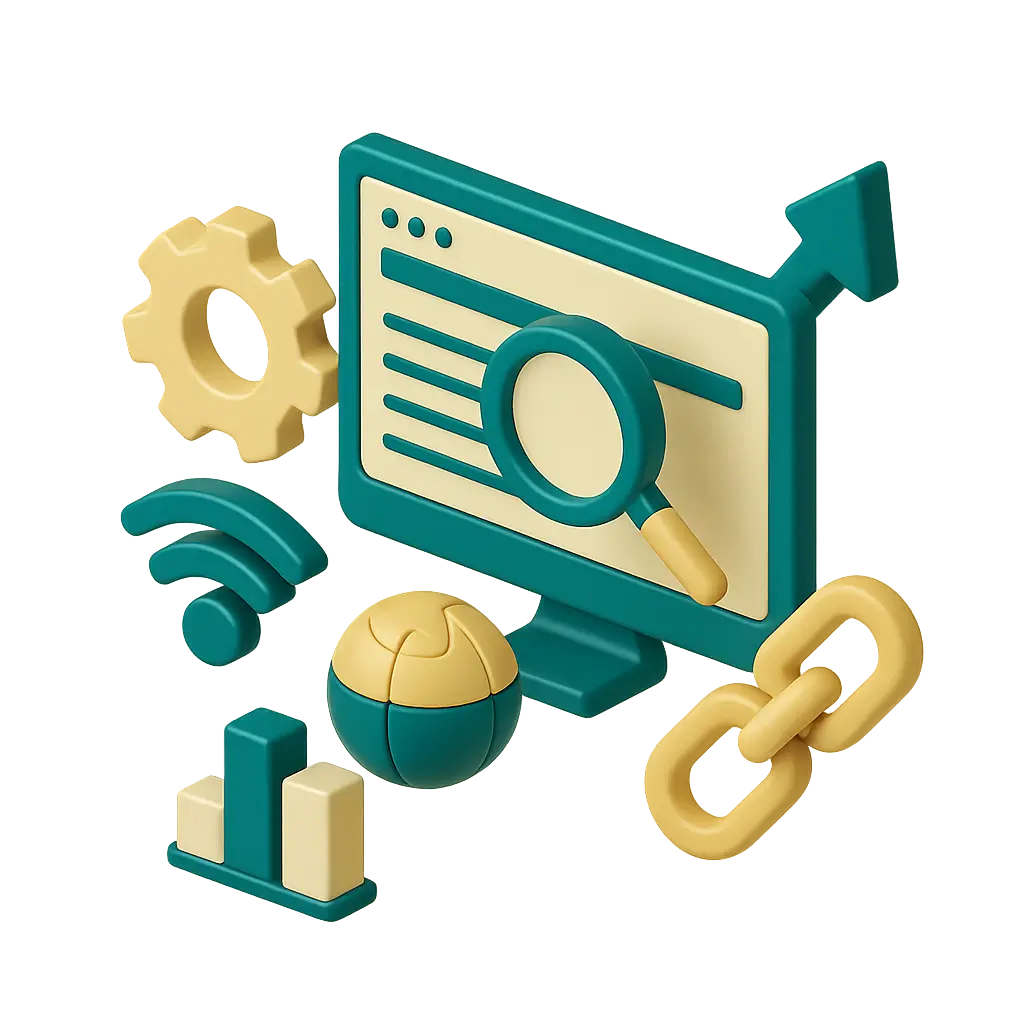 3d link building isometric visual