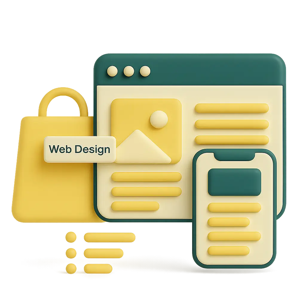 website vs physical store illustration